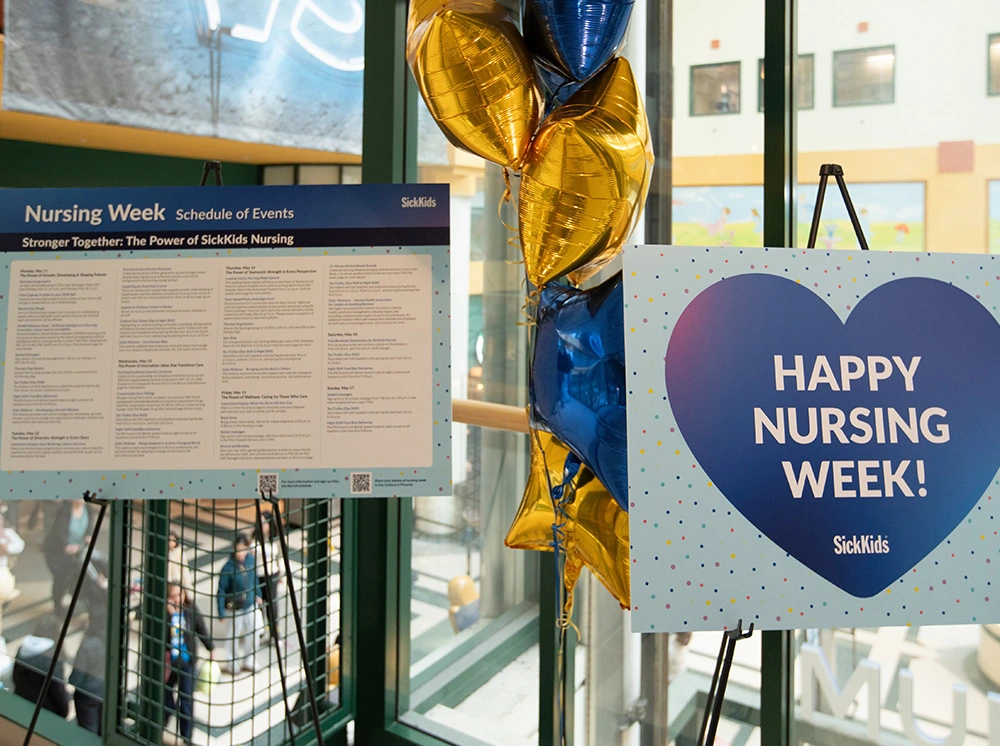Photos celebrating SickKids nurses and healthcare teams during Nursing Week 2026